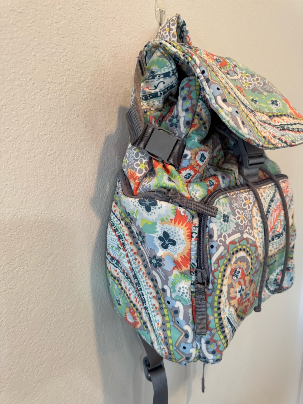 Vera Bradley Utility Backpack Citrus Paisley Print - Picture 3 of 11